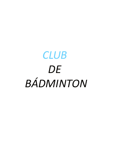 Club Badmiton Ciudad De Totana Antes...